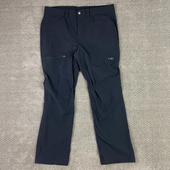 Outdoor Research Voodoo Pants Mens 38 Black Hiking Outdoor Nylon Spandex Stretch - Picture 1 of 16